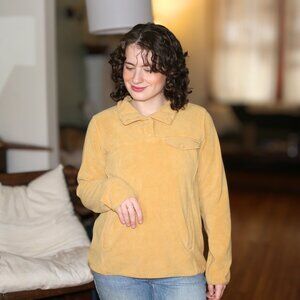 Small Yellow Fuzzy Sweater 32 Heat